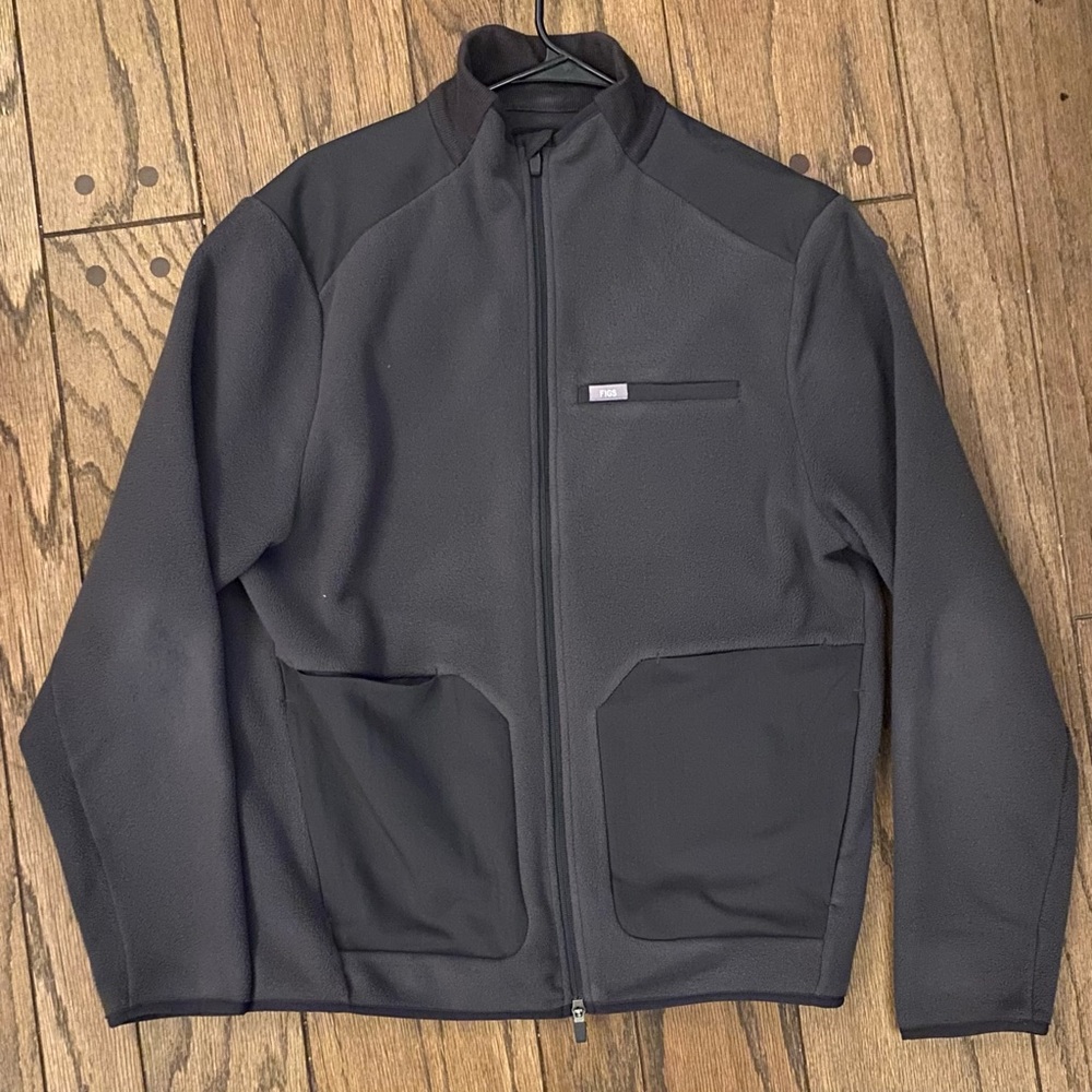 Large Gray Figs Fleece Jacket